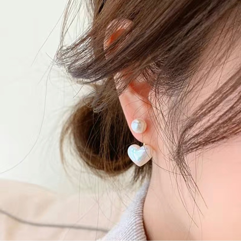 💙3 for $15💙 Faux Pearl Heart Earrings - Picture 1 of 2